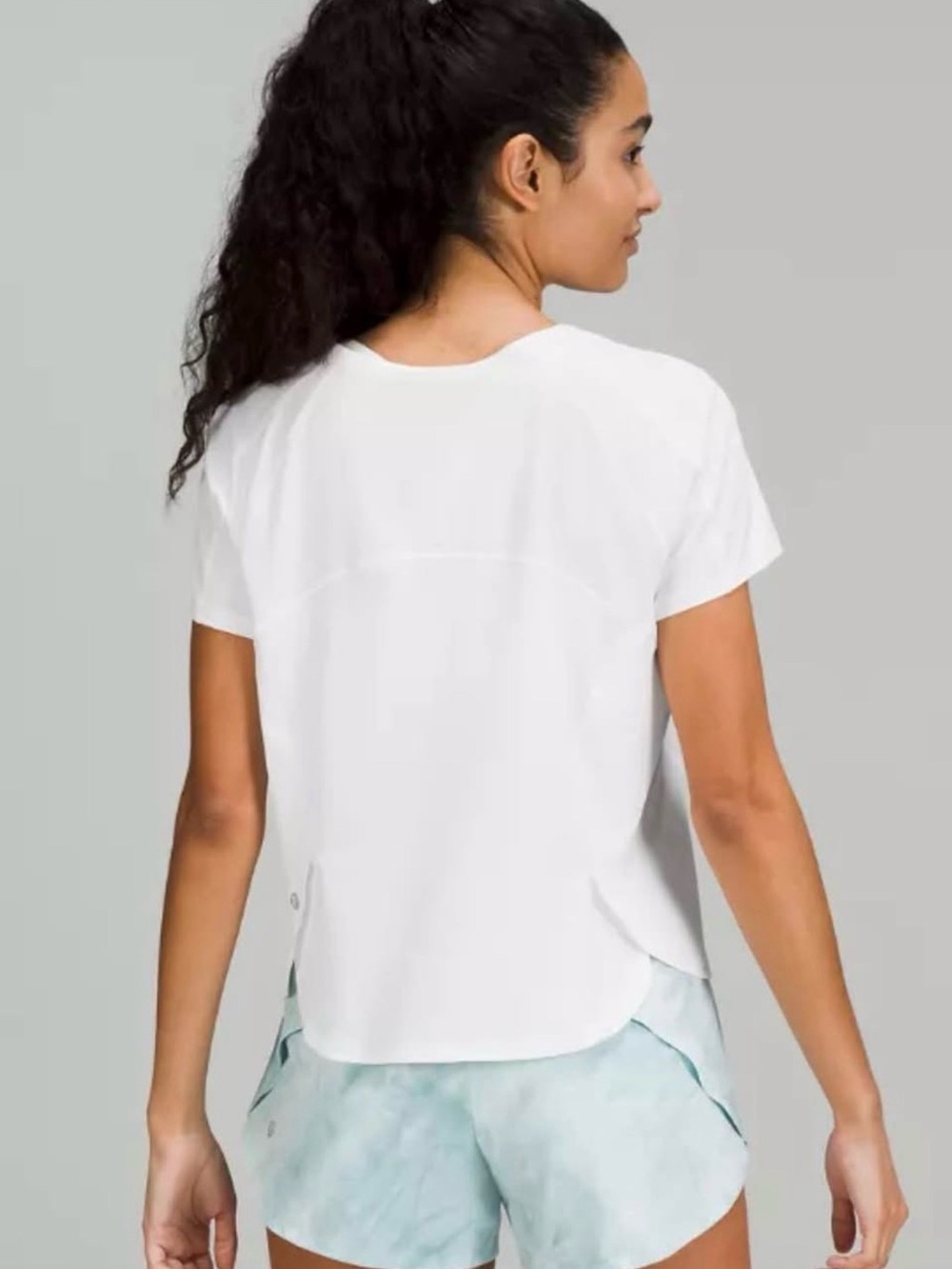 Lululemon White Women's Short Sleeve Running Tee